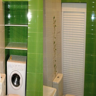 Фото Ремонт в туалете, ванной, санузле возникает вопрос, чем закрыть стояк, трубы разного диаметра